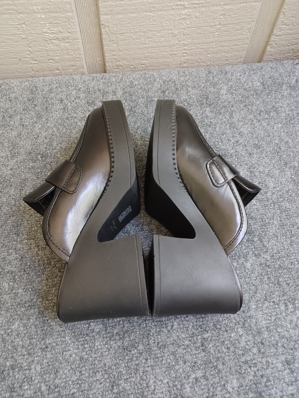 Kate Spade Blake Platform Mule Loafers Shoe Size 8.5 B Women Leather In Black - Picture 4 of 15